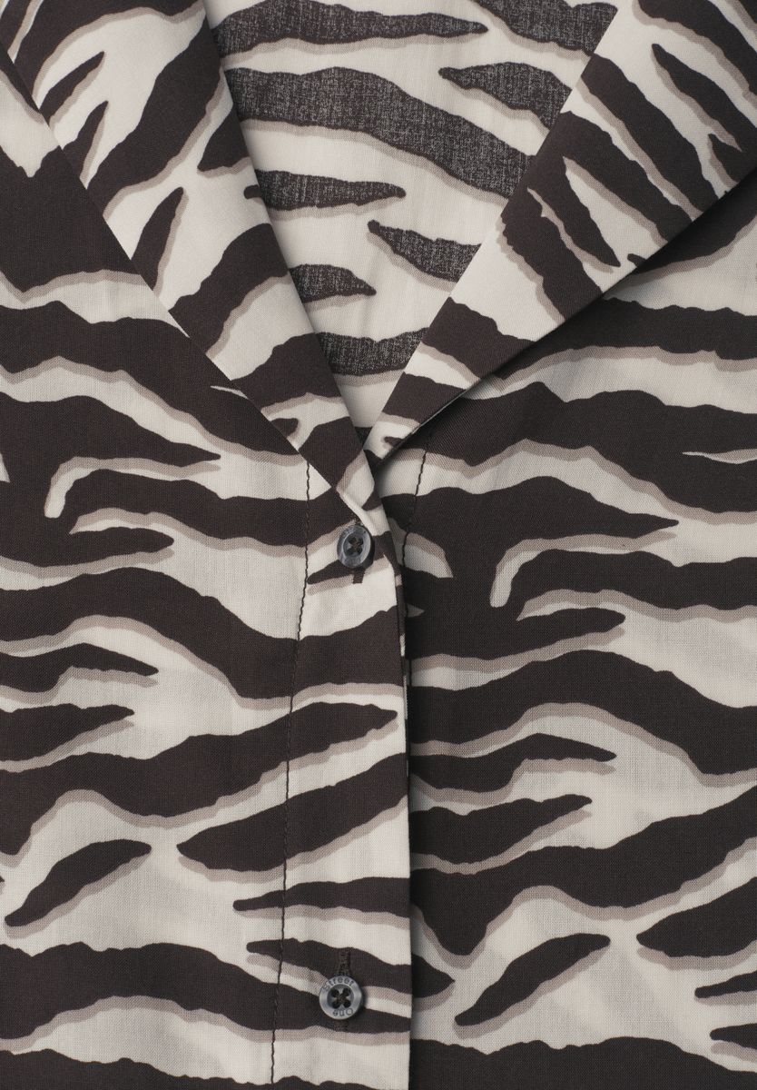 Dropped Shoulder Bluse mit Bowling-Kragen