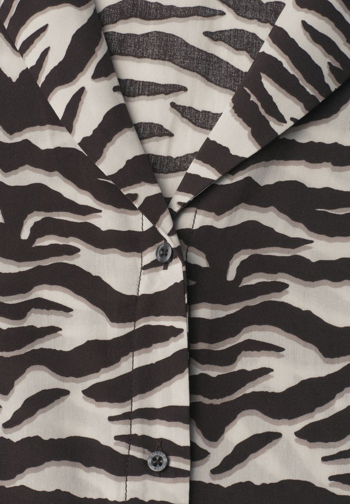 Dropped Shoulder Bluse mit Bowling-Kragen