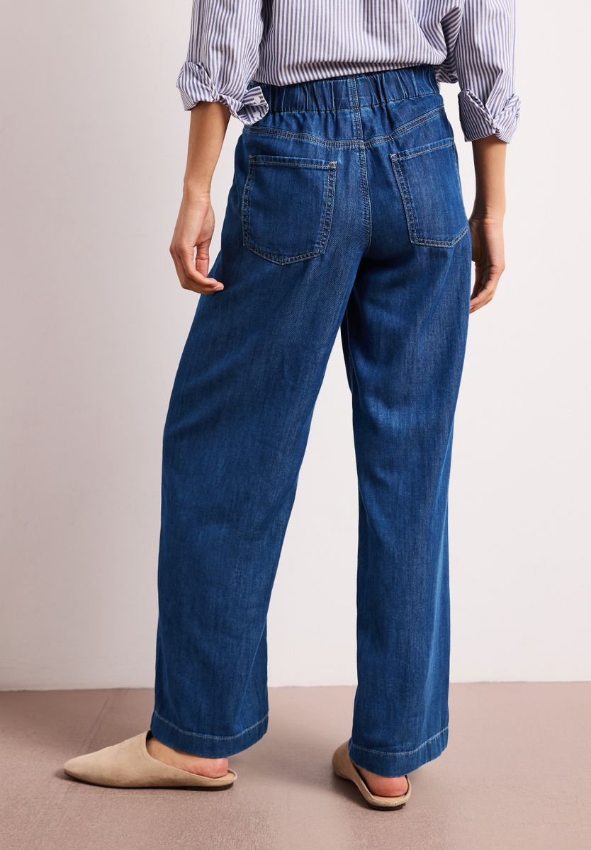 Wide Leg Jeans mit Paperbag-Bund