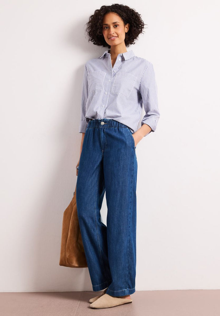 Wide Leg Jeans mit Paperbag-Bund
