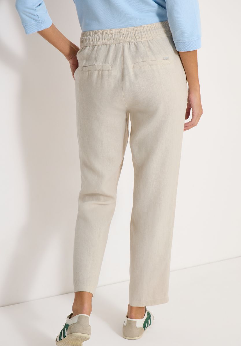 Slim Leg Hose aus Leinen im Casual Fit
