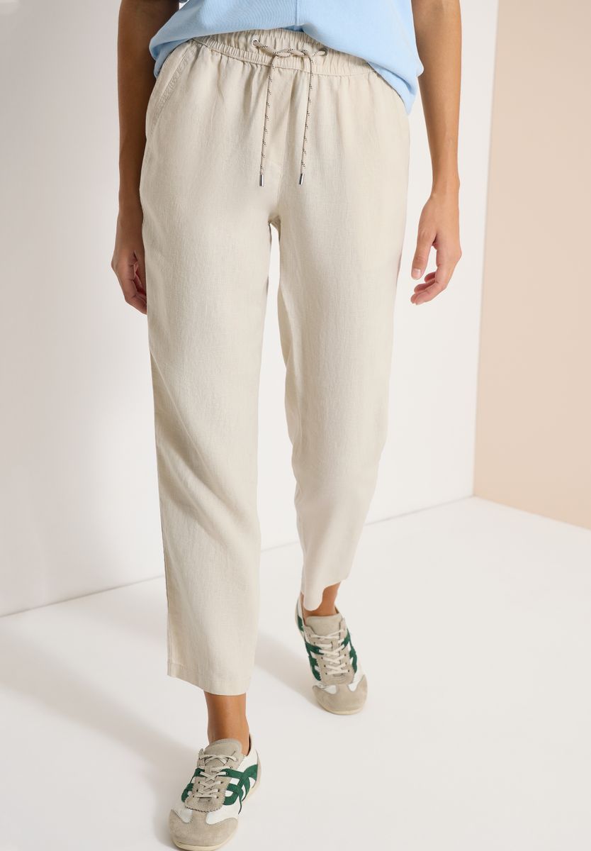 Slim Leg Hose aus Leinen im Casual Fit