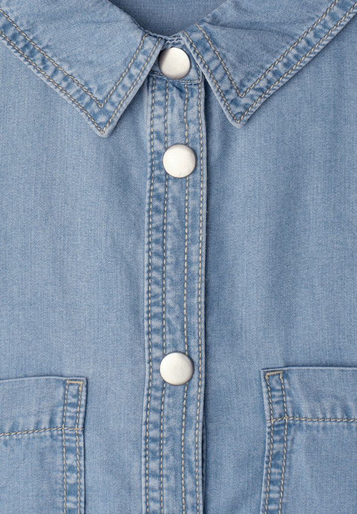 Kurzarm Bluse im Washed-Look