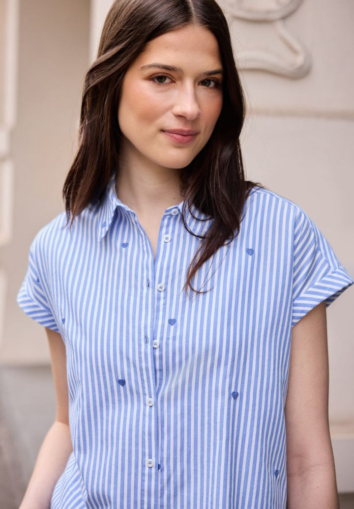 Dropped Shoulder Bluse mit Embroidery