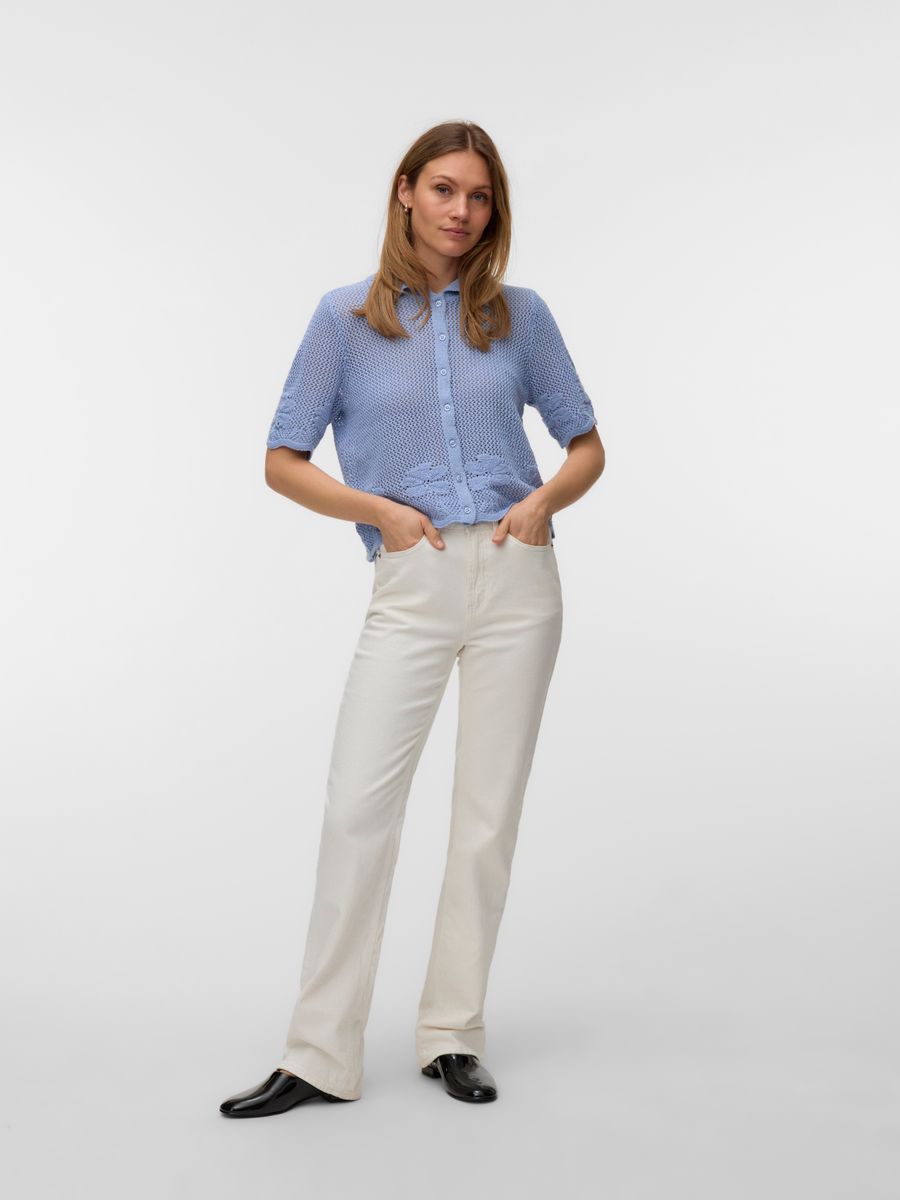 VMMYSTIC BEACH 2/4 POLONECK CARDIGAN