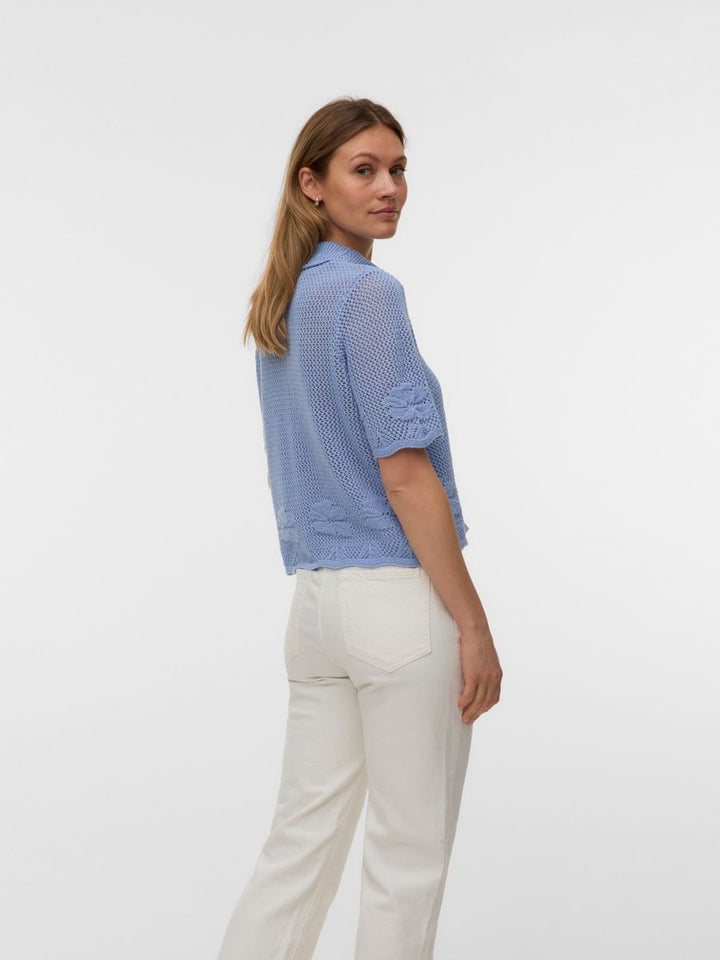 VMMYSTIC BEACH 2/4 POLONECK CARDIGAN