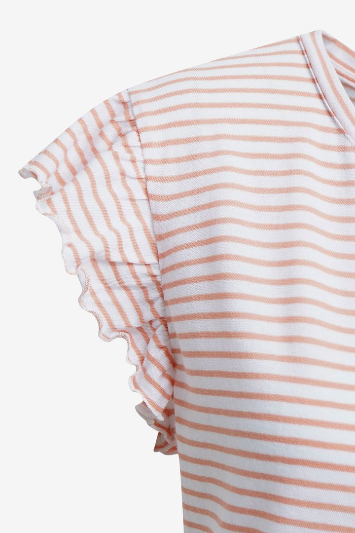Relaxed T-Shirt Cap Sleeves Striped