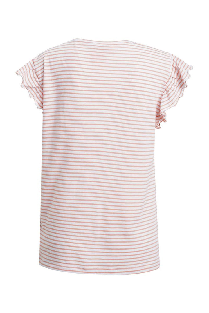 Relaxed T-Shirt Cap Sleeves Striped