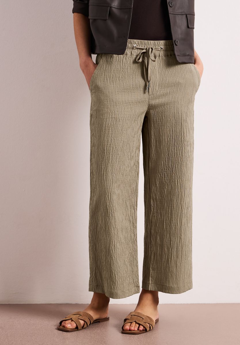 Wide Leg Hose im Loose Fit mit Streifen
