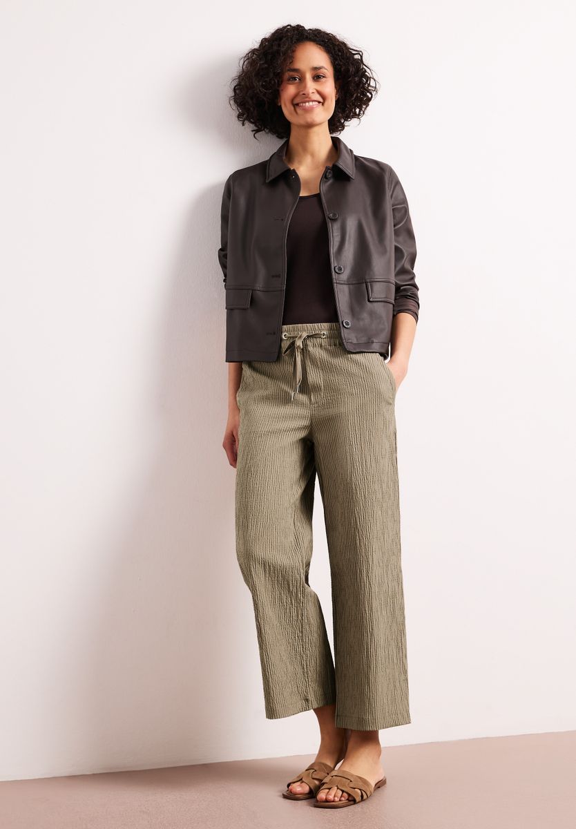 Wide Leg Hose im Loose Fit mit Streifen