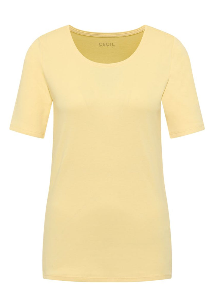 Basic T-Shirt mit Rundhals in Unifarbe