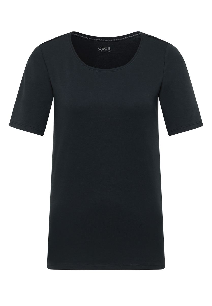 Basic T-Shirt mit Rundhals in Unifarbe