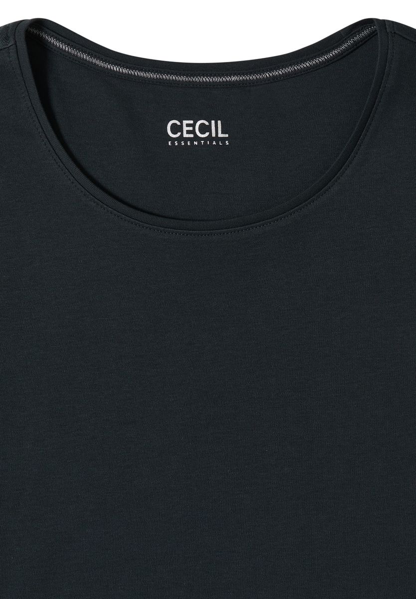 Basic T-Shirt mit Rundhals in Unifarbe