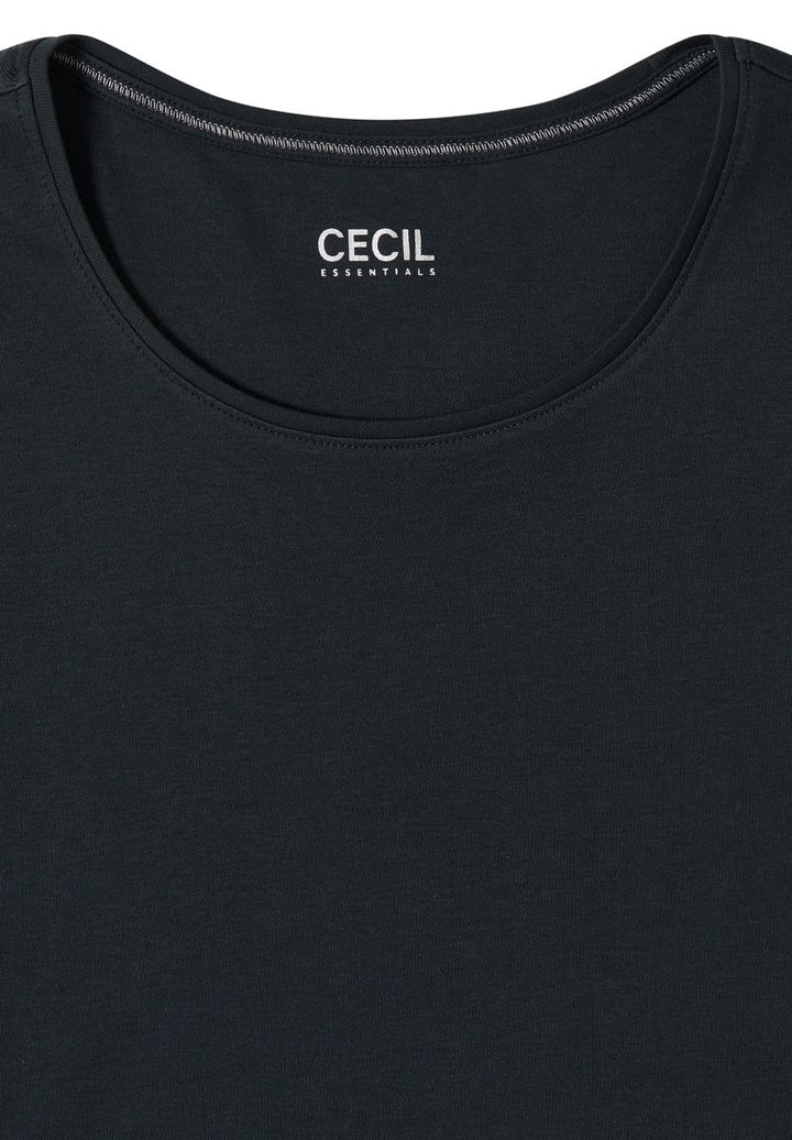 Basic T-Shirt mit Rundhals in Unifarbe