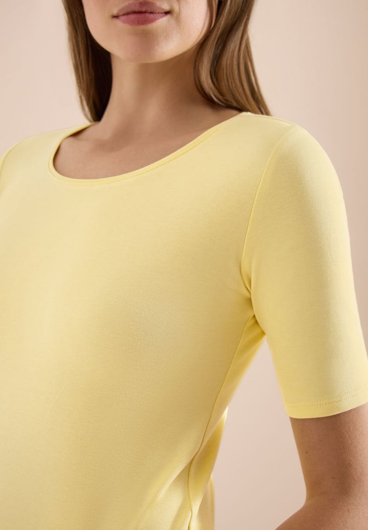 Basic T-Shirt mit Rundhals in Unifarbe