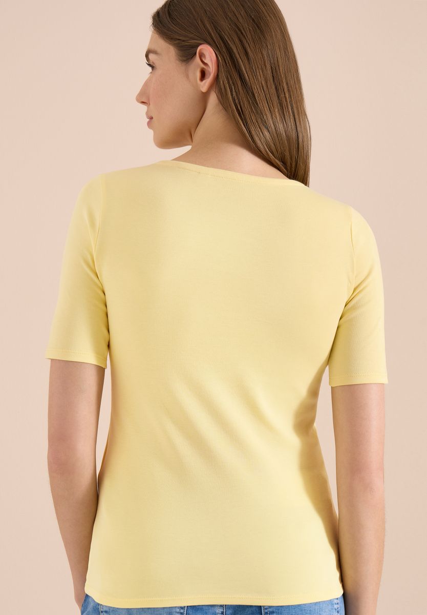 Basic T-Shirt mit Rundhals in Unifarbe