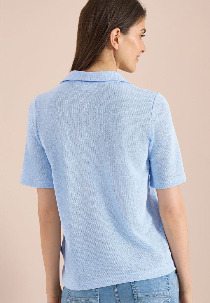 Kurzarm Poloshirt in Unifarbe