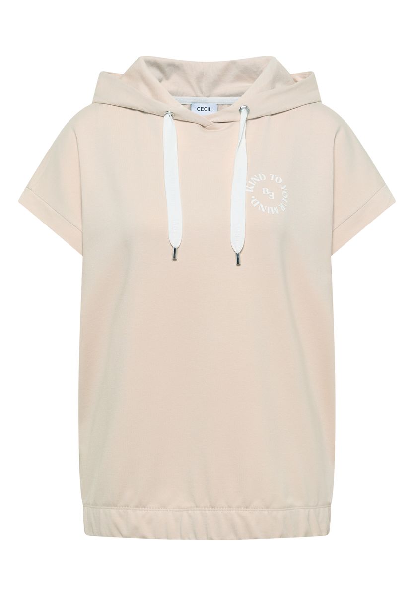T-Shirt mit Hoodie und Printdetail