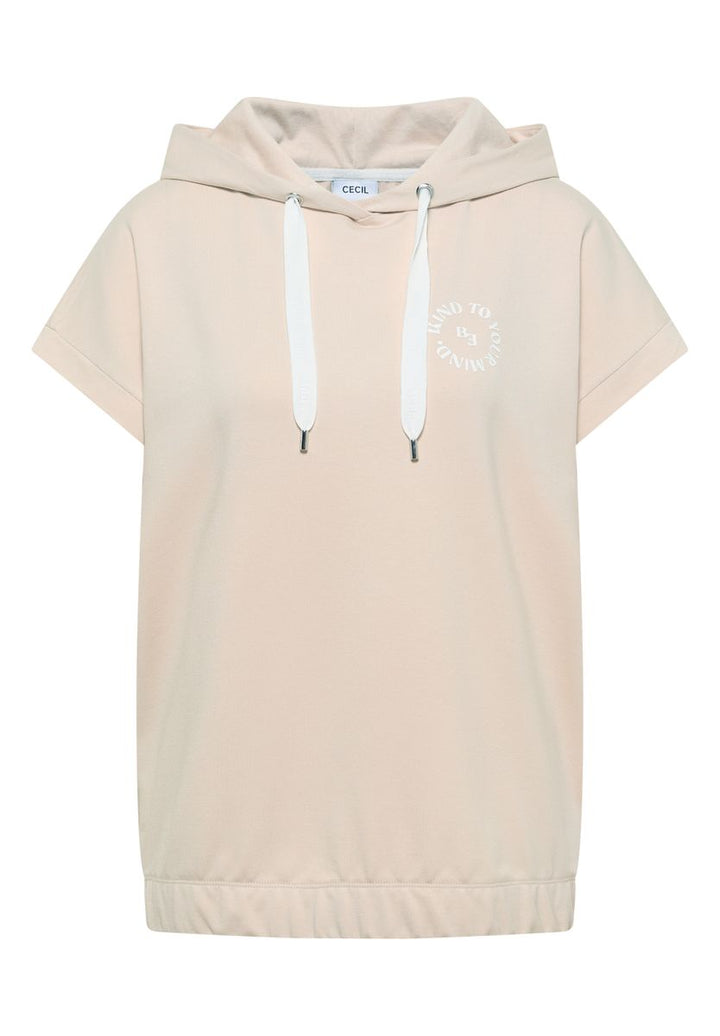 T-Shirt mit Hoodie und Printdetail