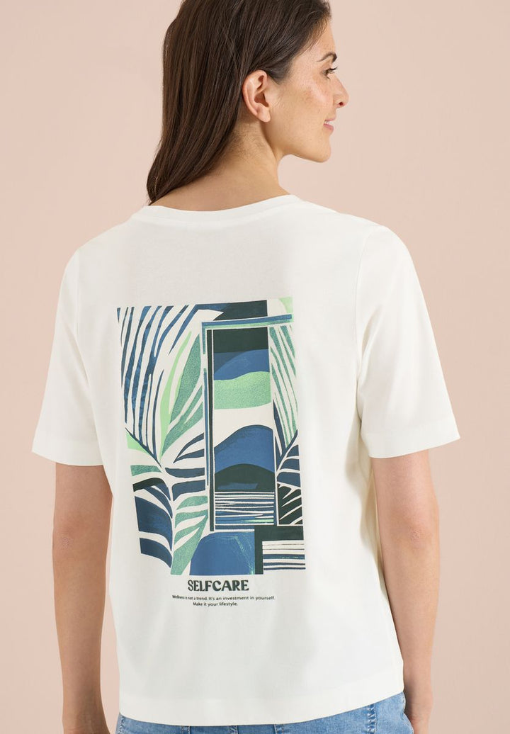 T-Shirt mit Rundhals und Backprint