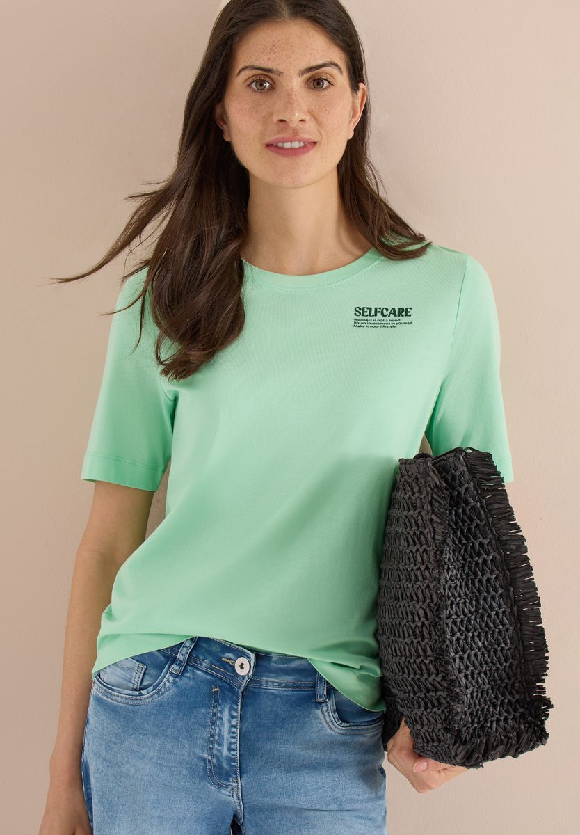 T-Shirt mit Rundhals und Backprint