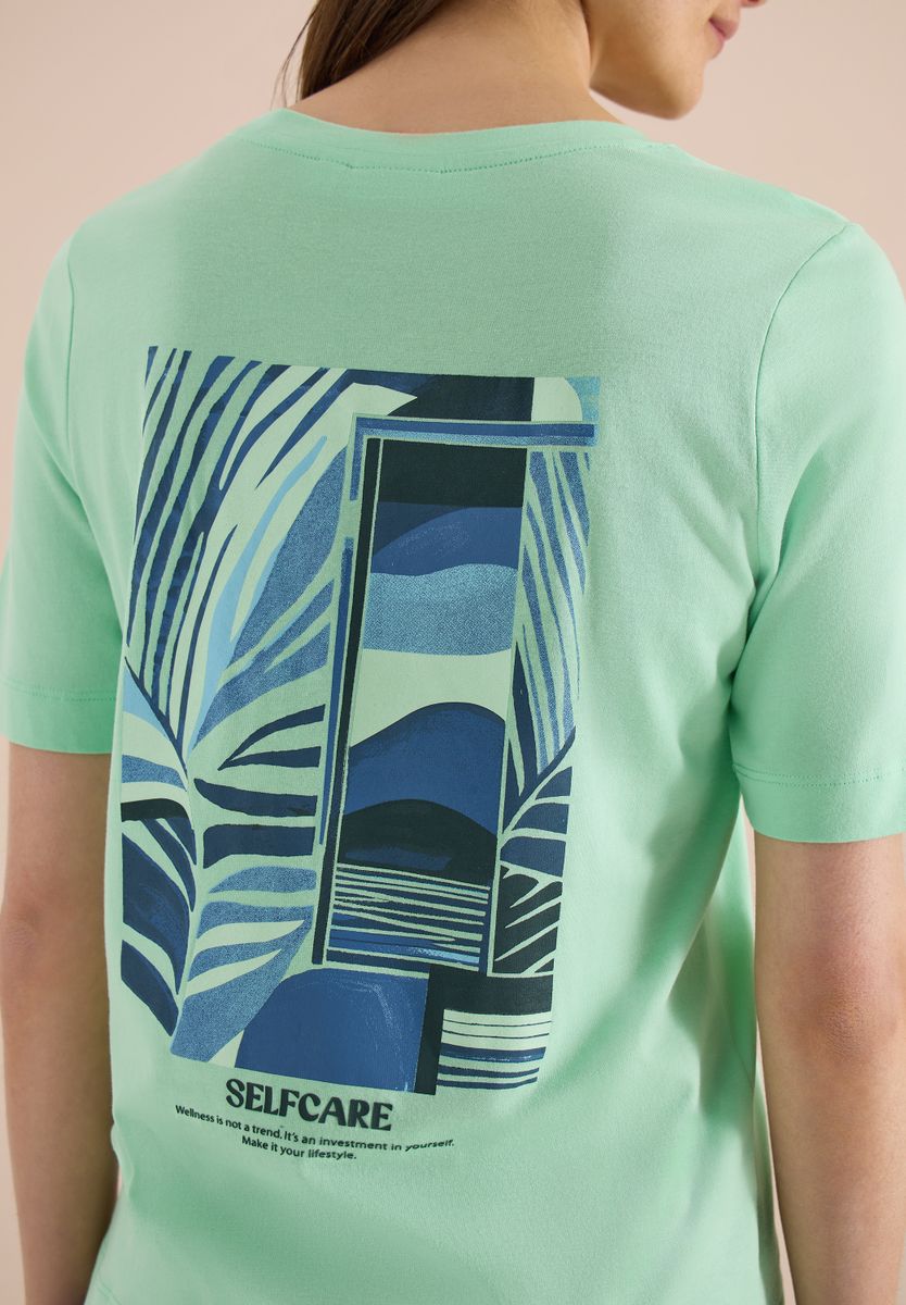 T-Shirt mit Rundhals und Backprint