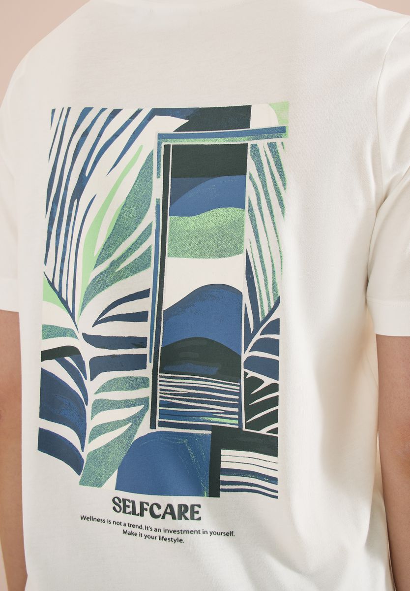 T-Shirt mit Rundhals und Backprint