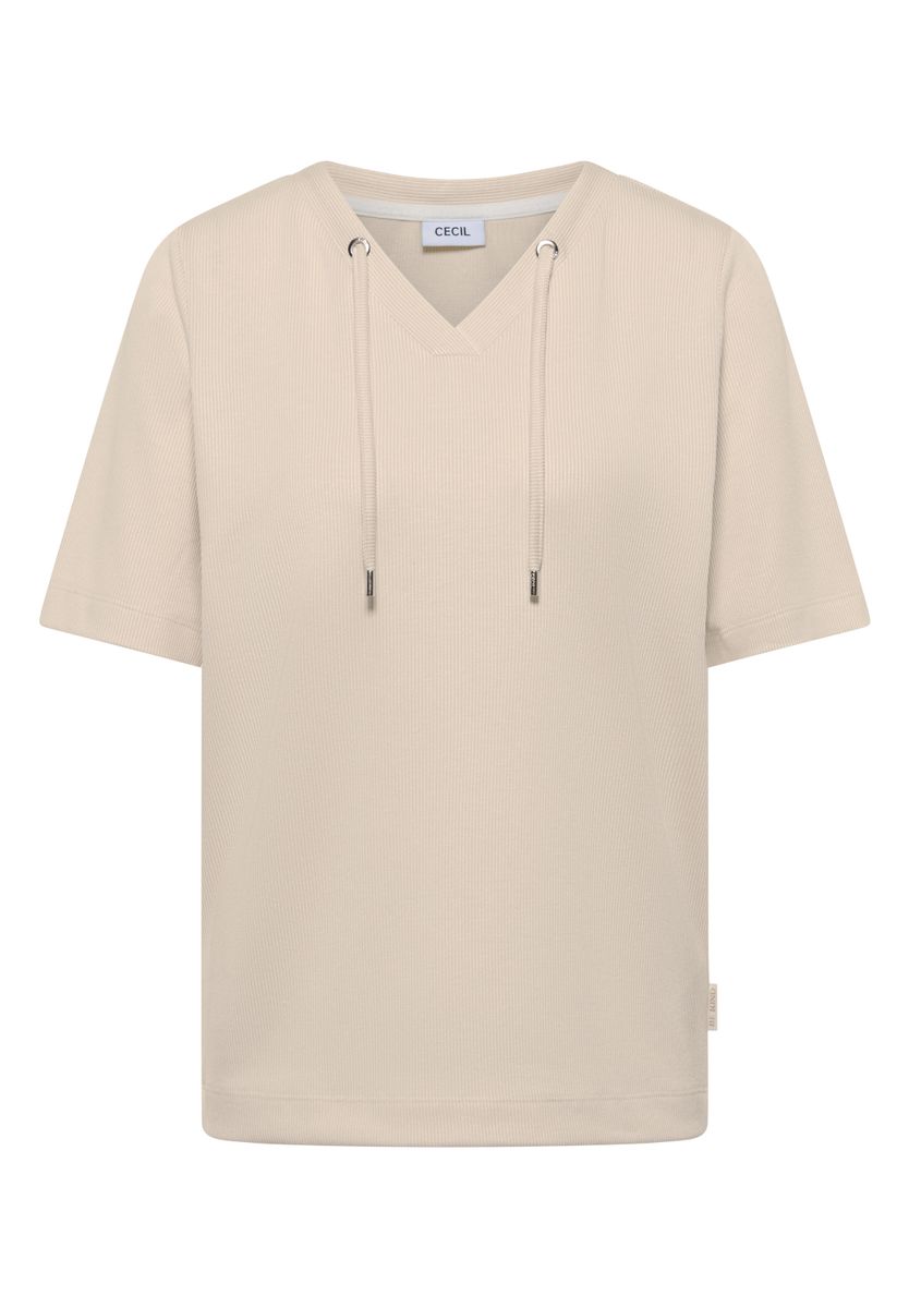 T-Shirt mit V-Neck und Streifen