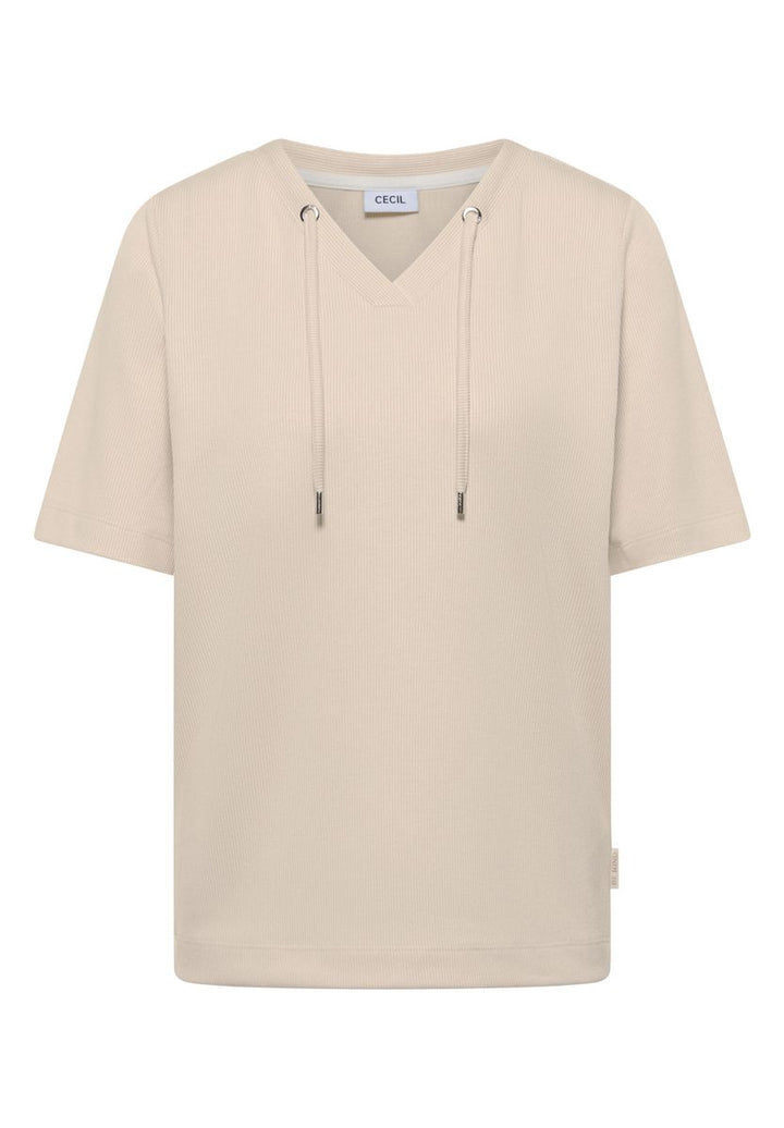 T-Shirt mit V-Neck und Streifen