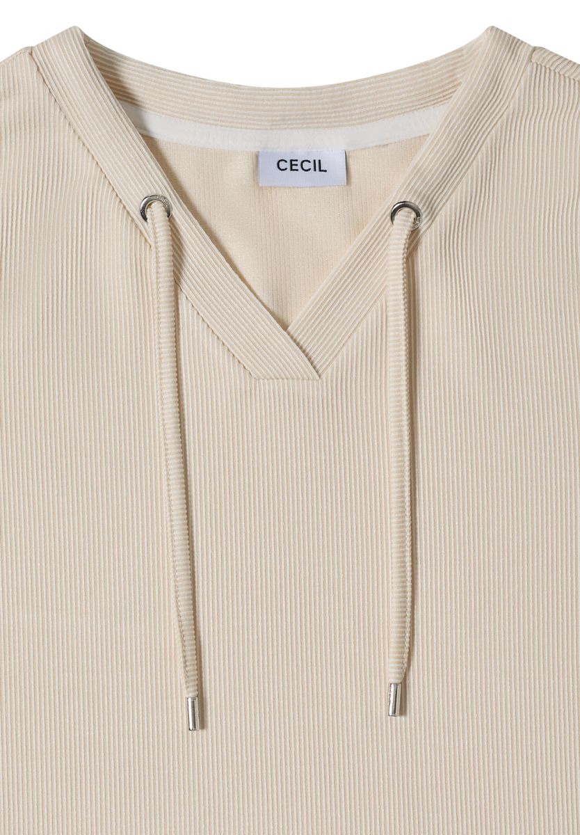 T-Shirt mit V-Neck und Streifen