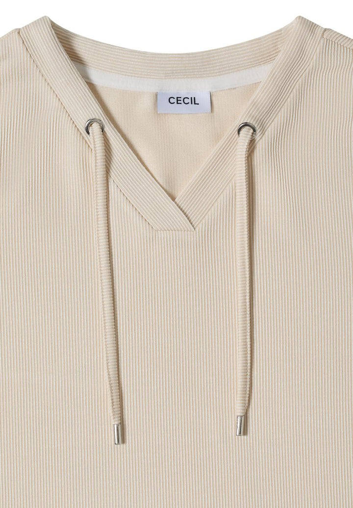 T-Shirt mit V-Neck und Streifen