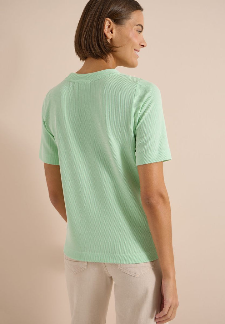 T-Shirt mit V-Neck und Streifen