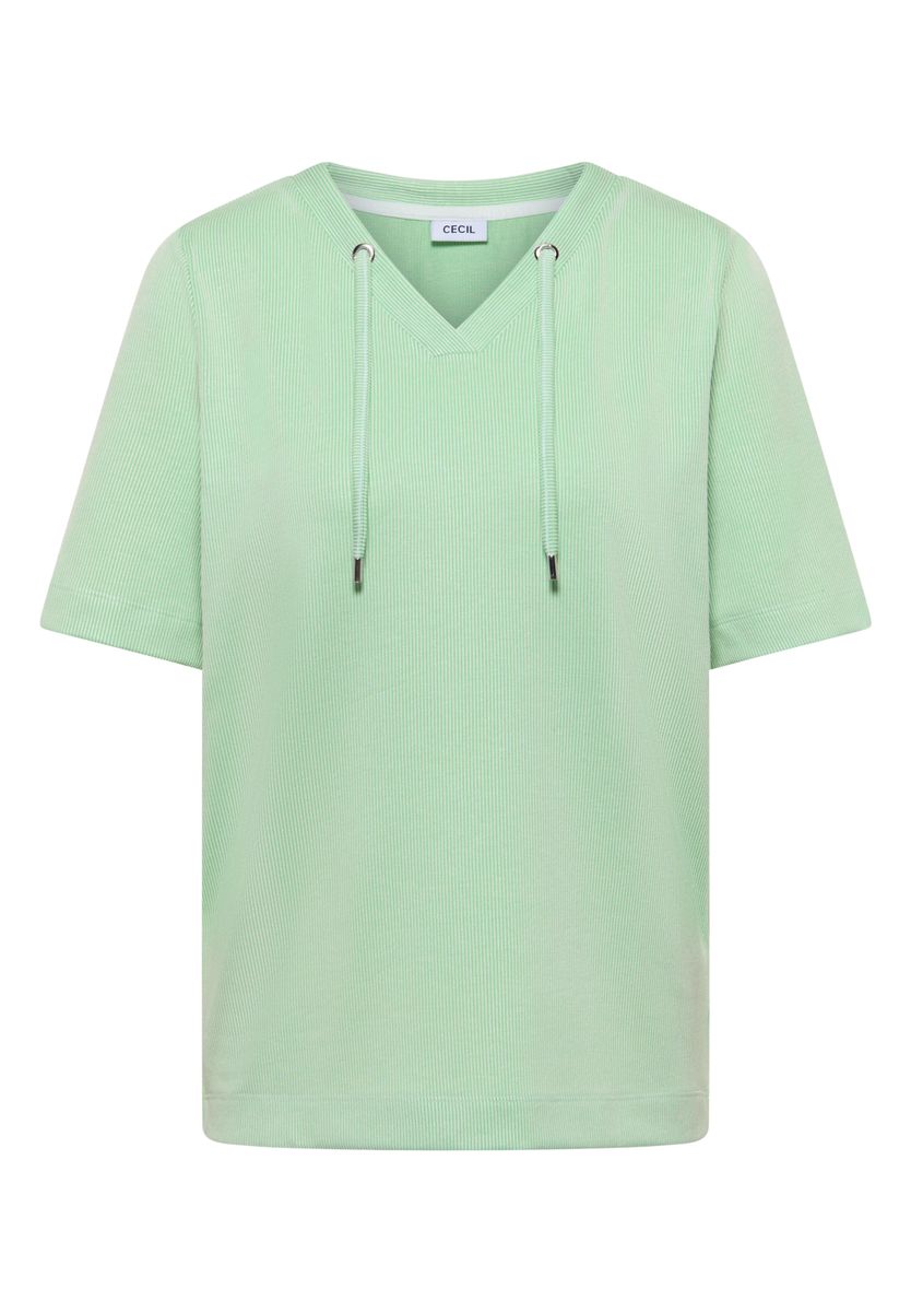 T-Shirt mit V-Neck und Streifen