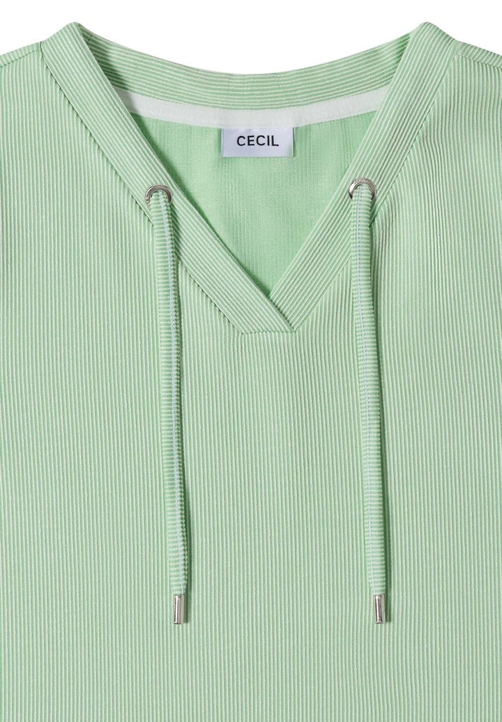 T-Shirt mit V-Neck und Streifen