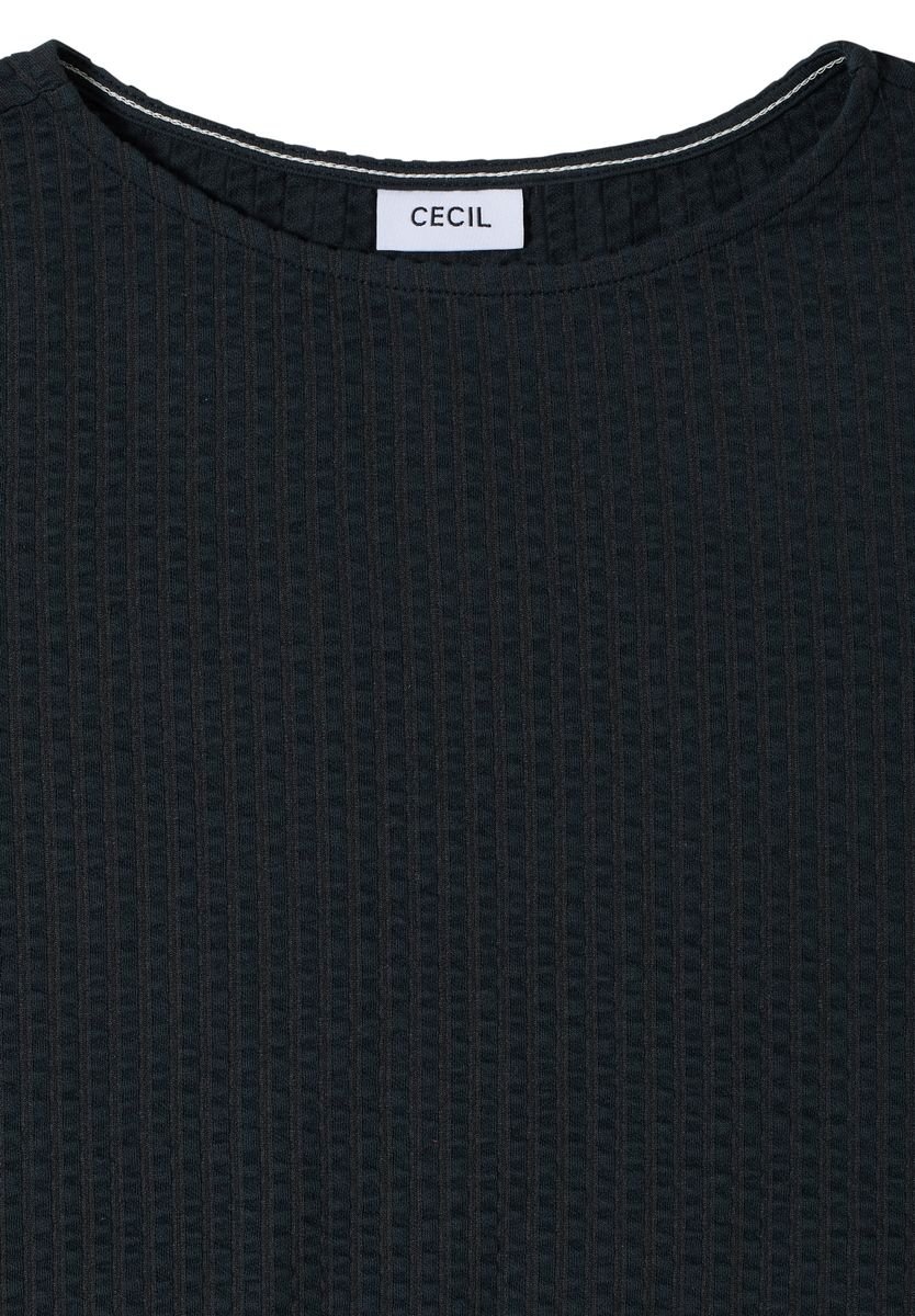 T-Shirt in Seersucker-Qualität