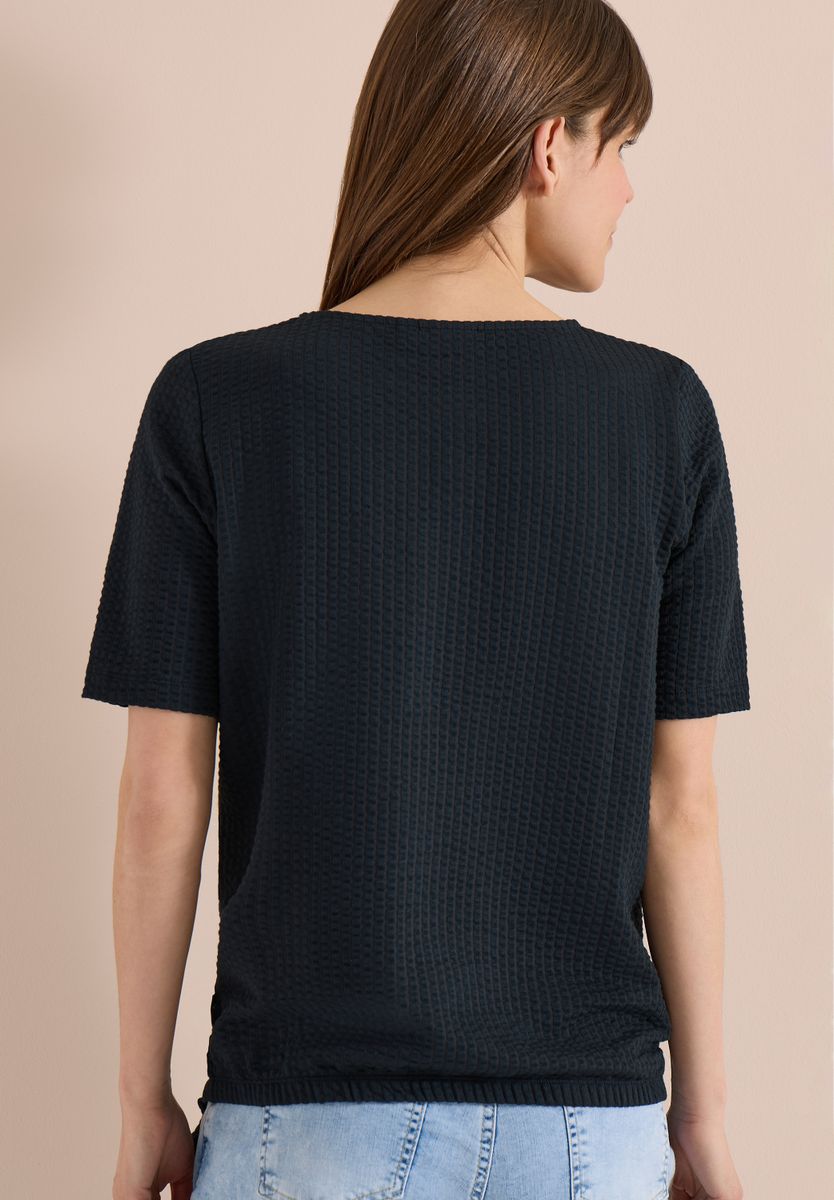 T-Shirt in Seersucker-Qualität