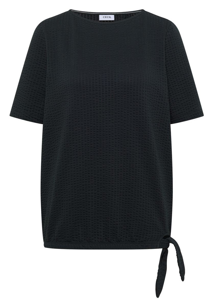 T-Shirt in Seersucker-Qualität