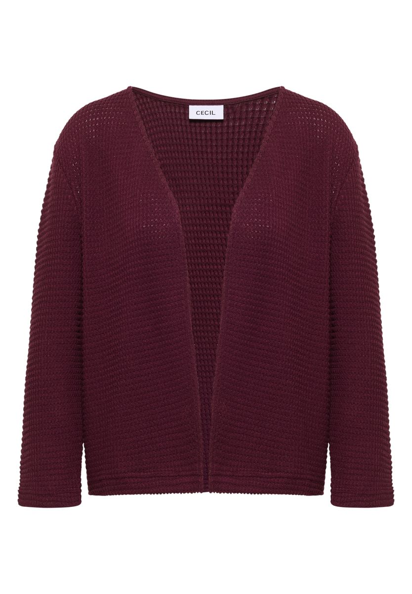 Offene 3/4-Arm Jacke im Ajour-Look