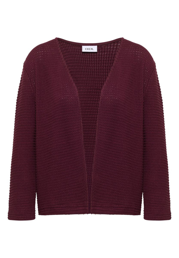 Offene 3/4-Arm Jacke im Ajour-Look