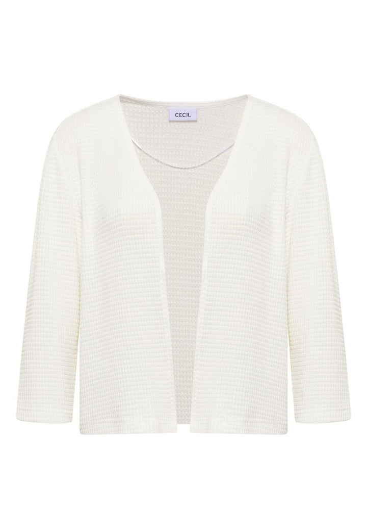 Offene 3/4-Arm Jacke im Ajour-Look