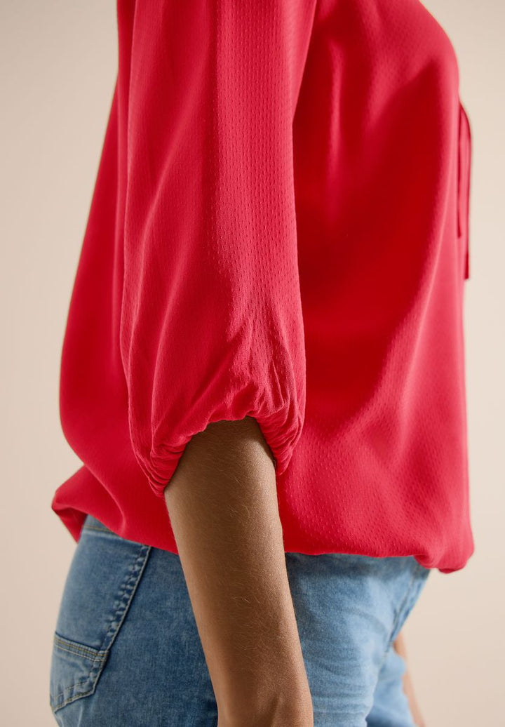 Dropped Shoulder Bluse aus Leinenmix