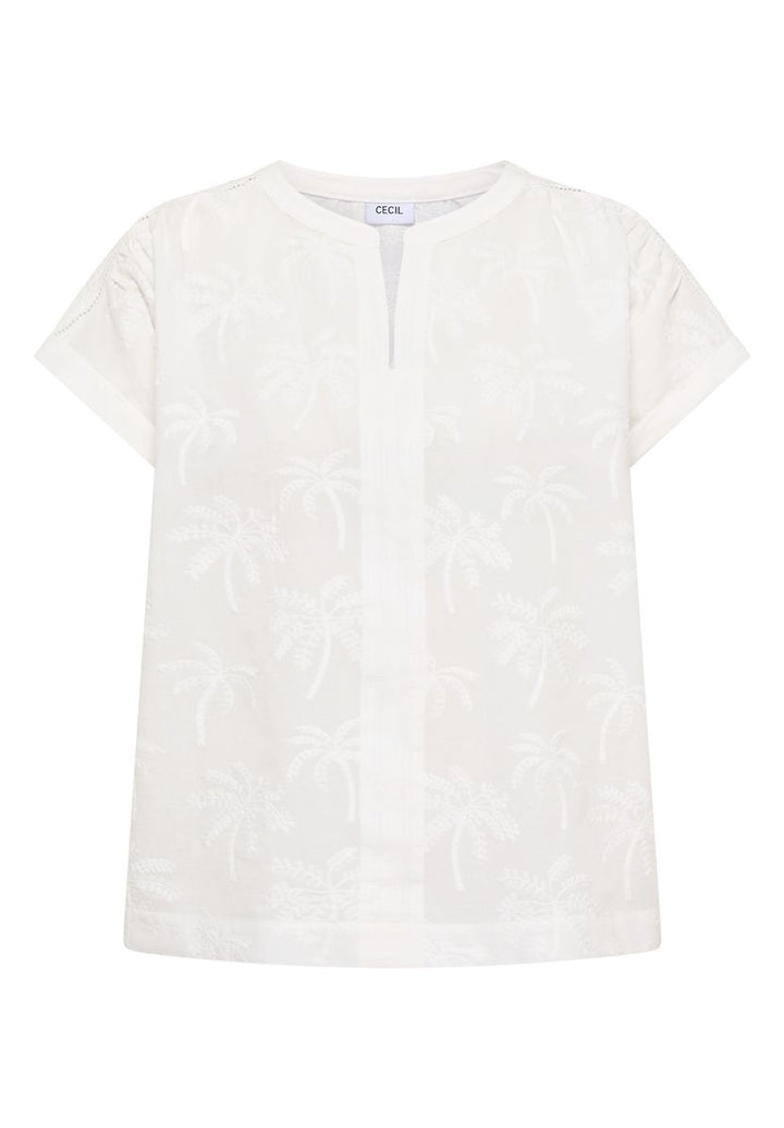 Dropped Shoulder Bluse mit Embroidery