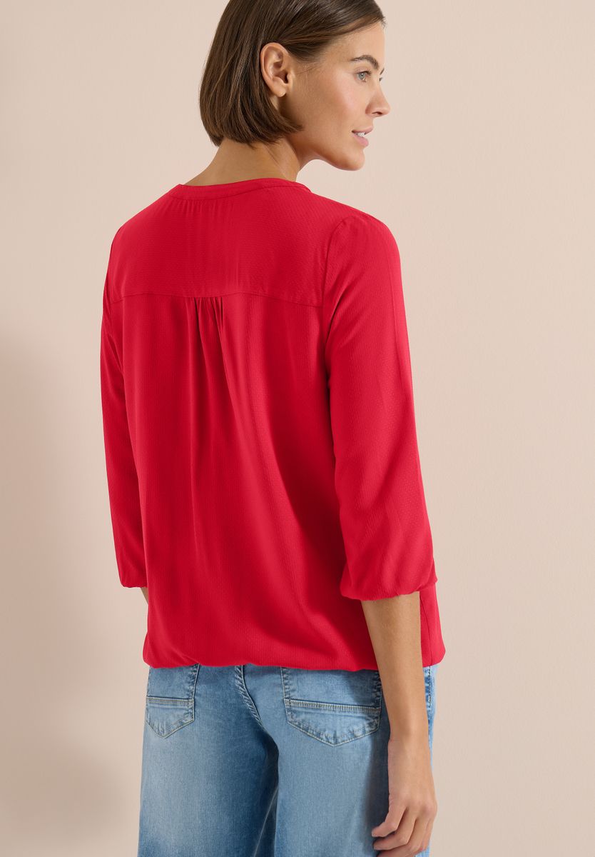 Dropped Shoulder Bluse aus Leinenmix