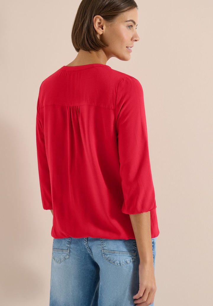 Dropped Shoulder Bluse aus Leinenmix