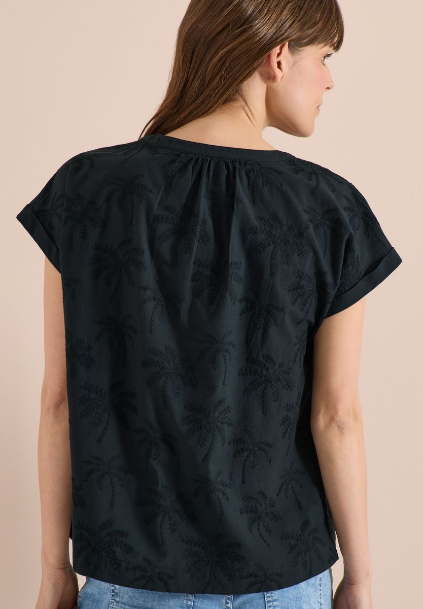 Dropped Shoulder Bluse mit Embroidery