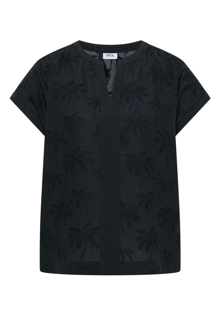 Dropped Shoulder Bluse mit Embroidery