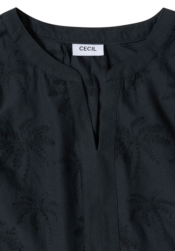 Dropped Shoulder Bluse mit Embroidery