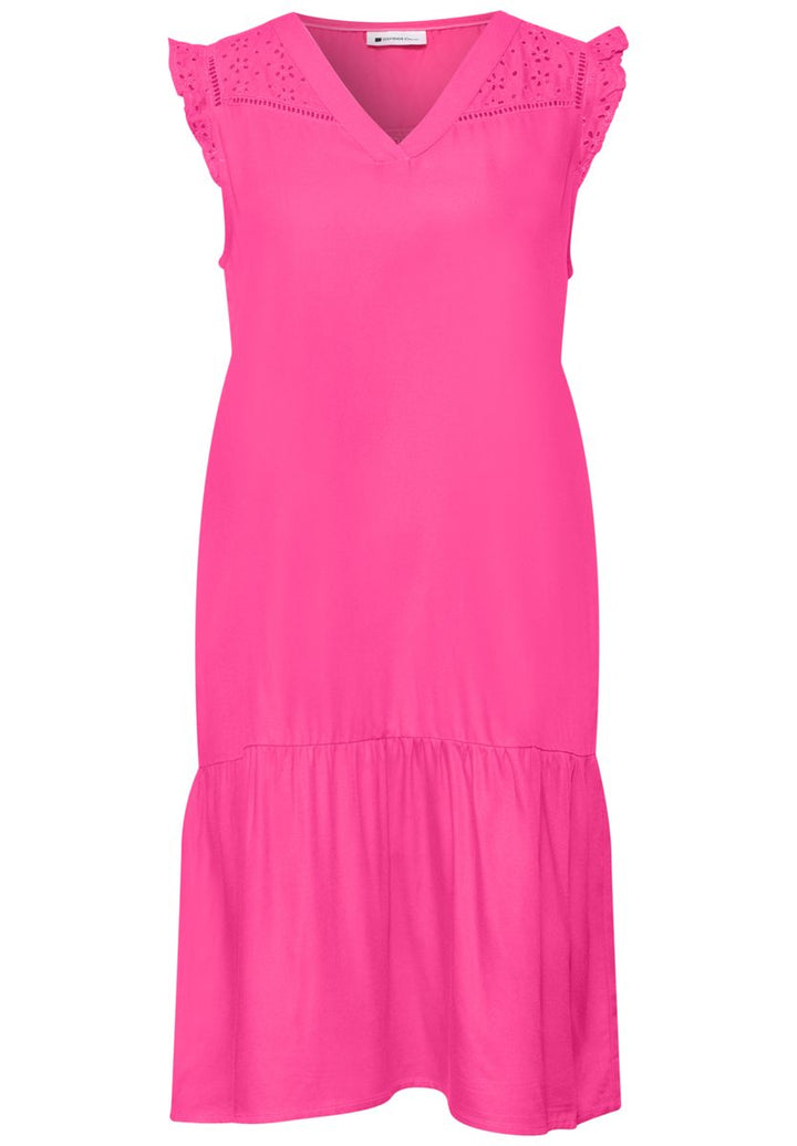 Knielanges Kleid mit Shiffley-Details