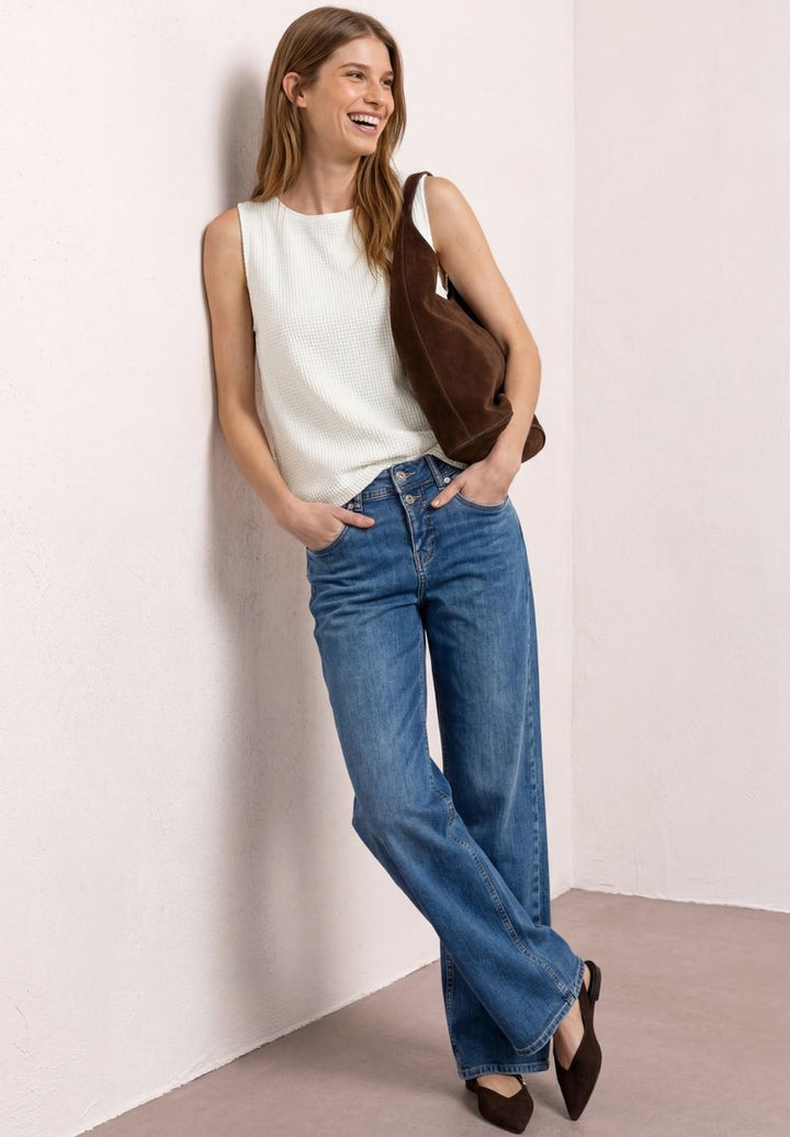 2-in-1 Mesh-Top mit U-Boot-Ausschnitt