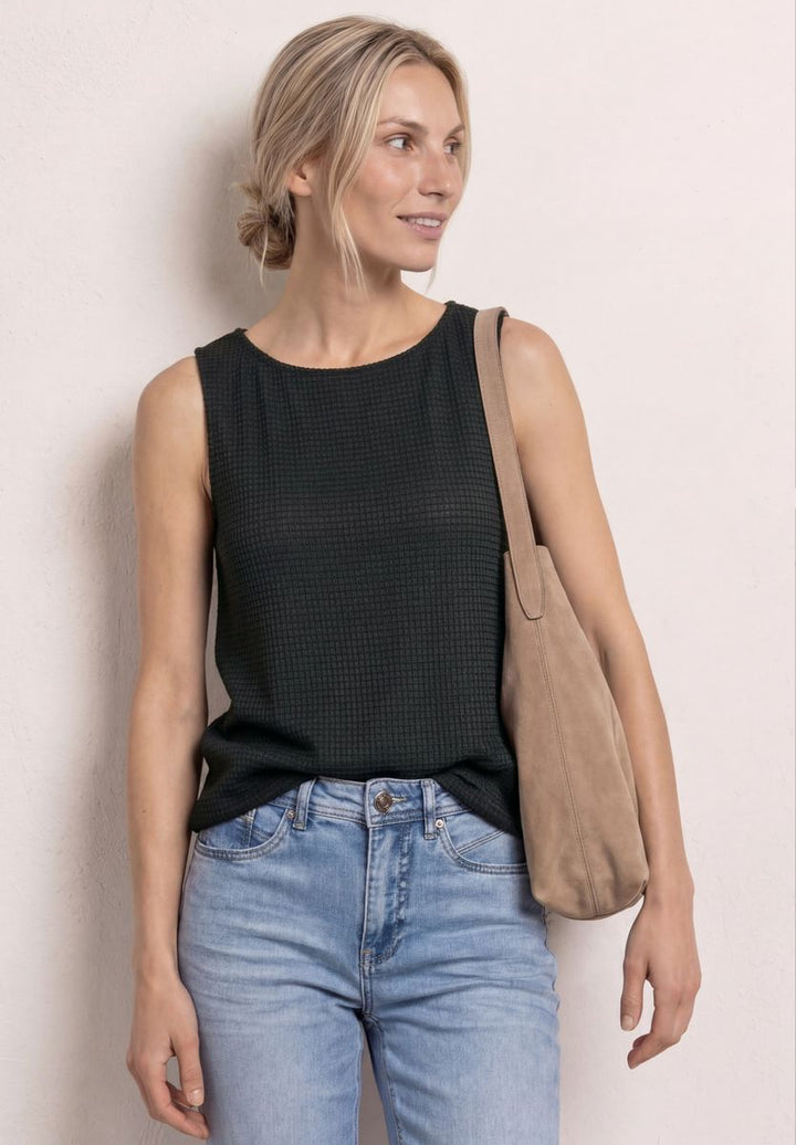 2-in-1 Mesh-Top mit U-Boot-Ausschnitt